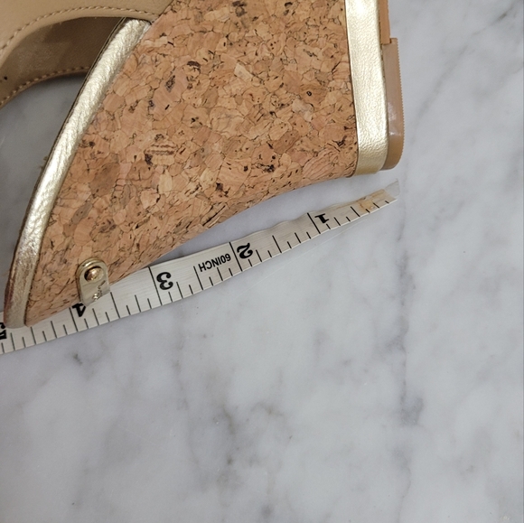 Lilly Pulitzer Krisie gold Cork Wedge Sandal Womens size 9 - Picture 6 of 6